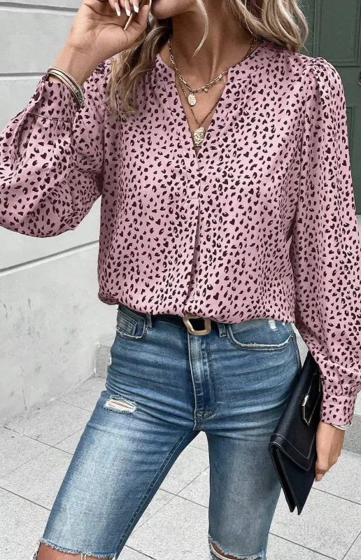 Long sleeve printed top sold by Miss Sparkling