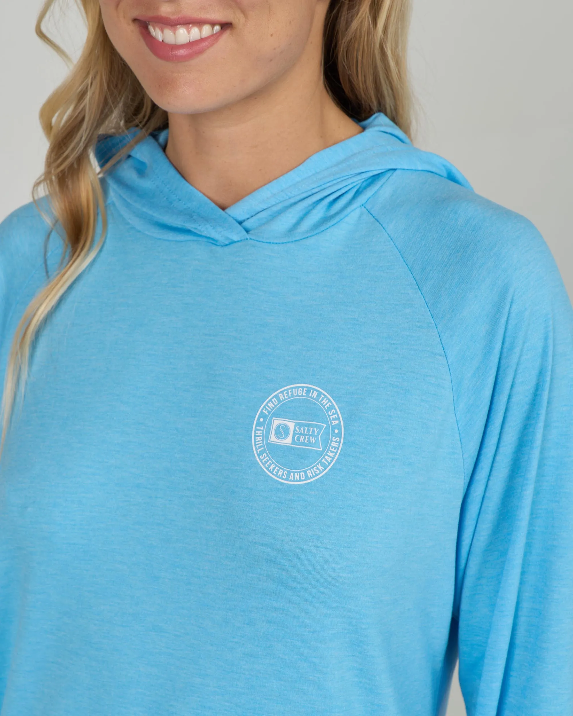 Circled Tech Hoody - Pool Blue sold by Salty Crew product image thumbnail 3