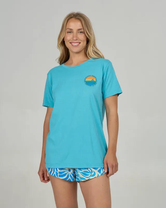 Sunset Boyfriend Tee - Turquoise sold by Salty Crew