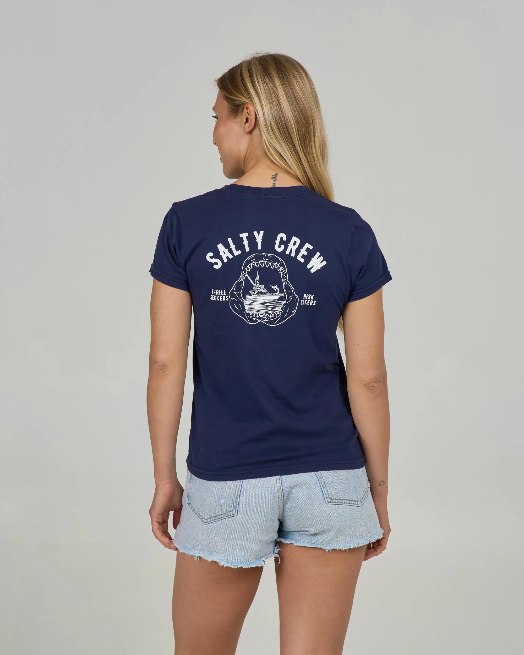 Jawbone Modern Tee - Bright Navy sold by Salty Crew product image thumbnail 2