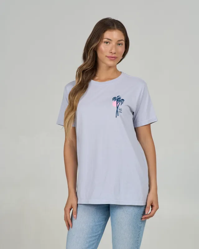 Geo Palm Boyfriend Tee - Fog sold by Salty Crew
