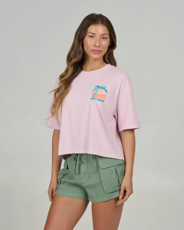Travel Far Skimmer Tee - Pink Skies made by Salty Crew