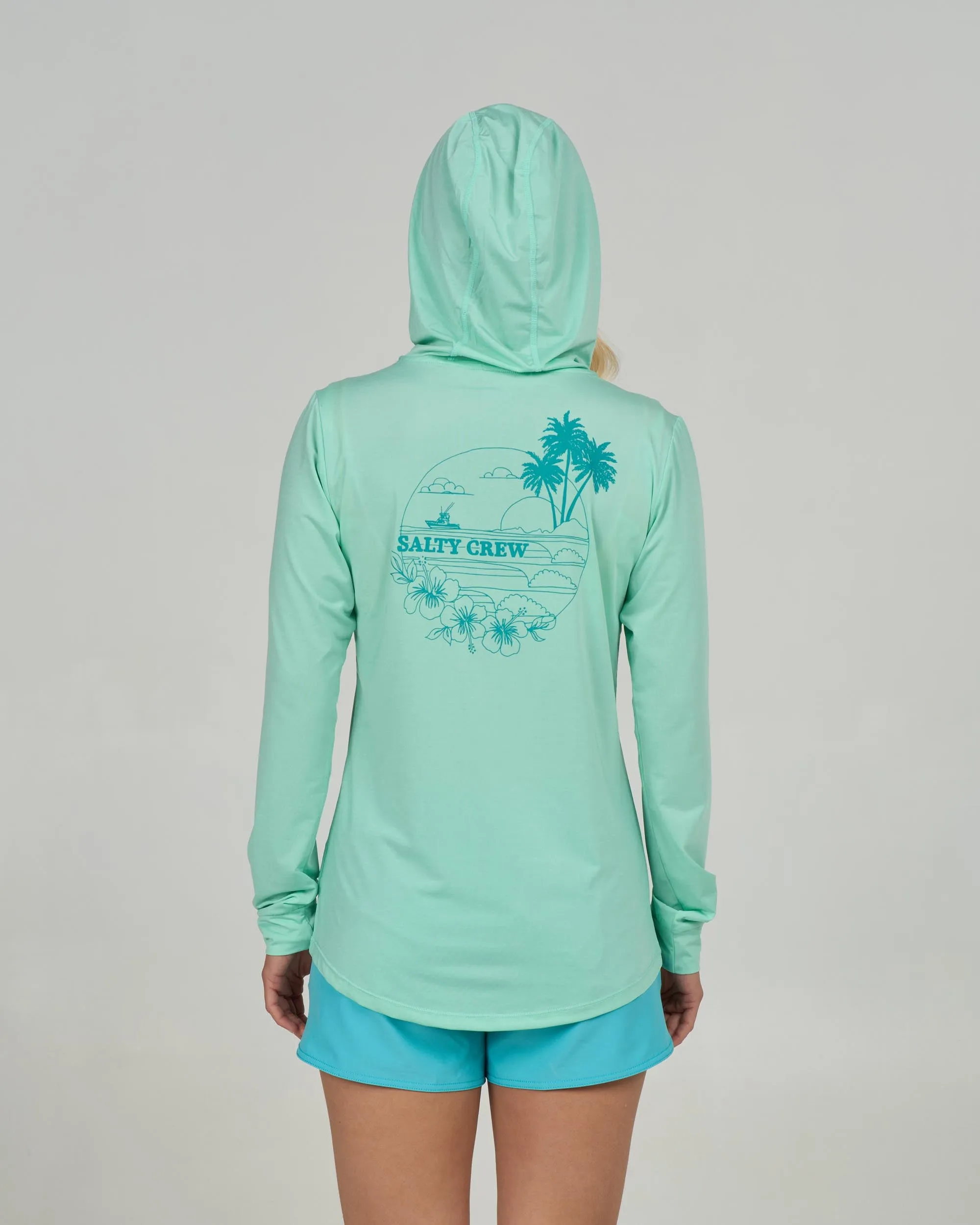 Heatwave Hooded Sunshirt - Mint sold by Salty Crew product image thumbnail 2