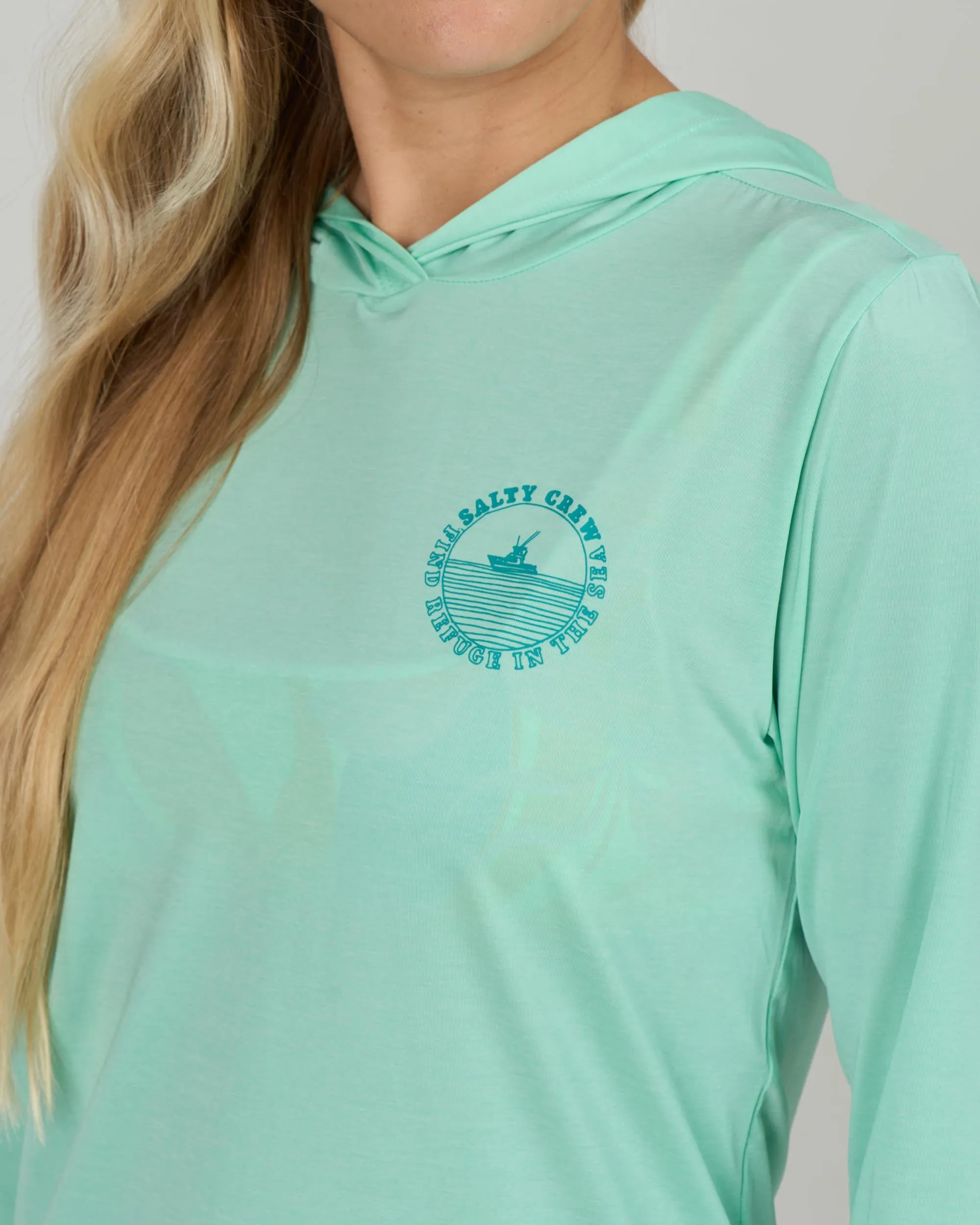 Heatwave Hooded Sunshirt - Mint sold by Salty Crew product image thumbnail 3