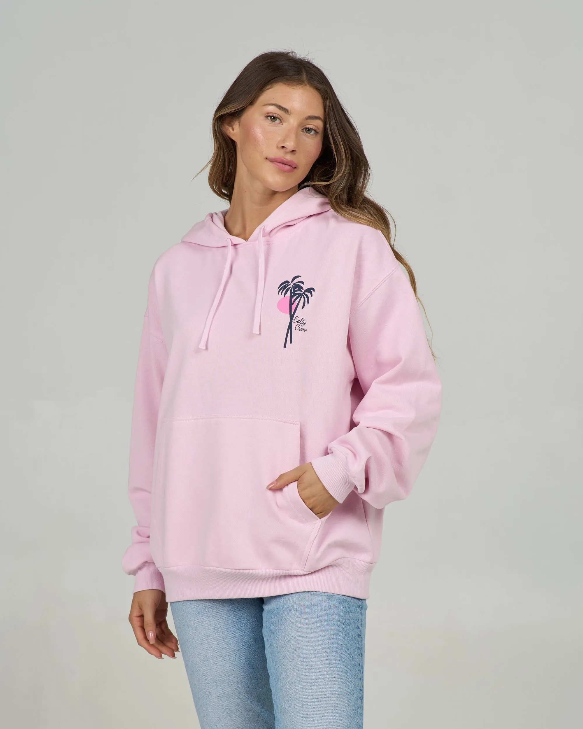 Geo Palm Hoody - Pink Skies sold by Salty Crew