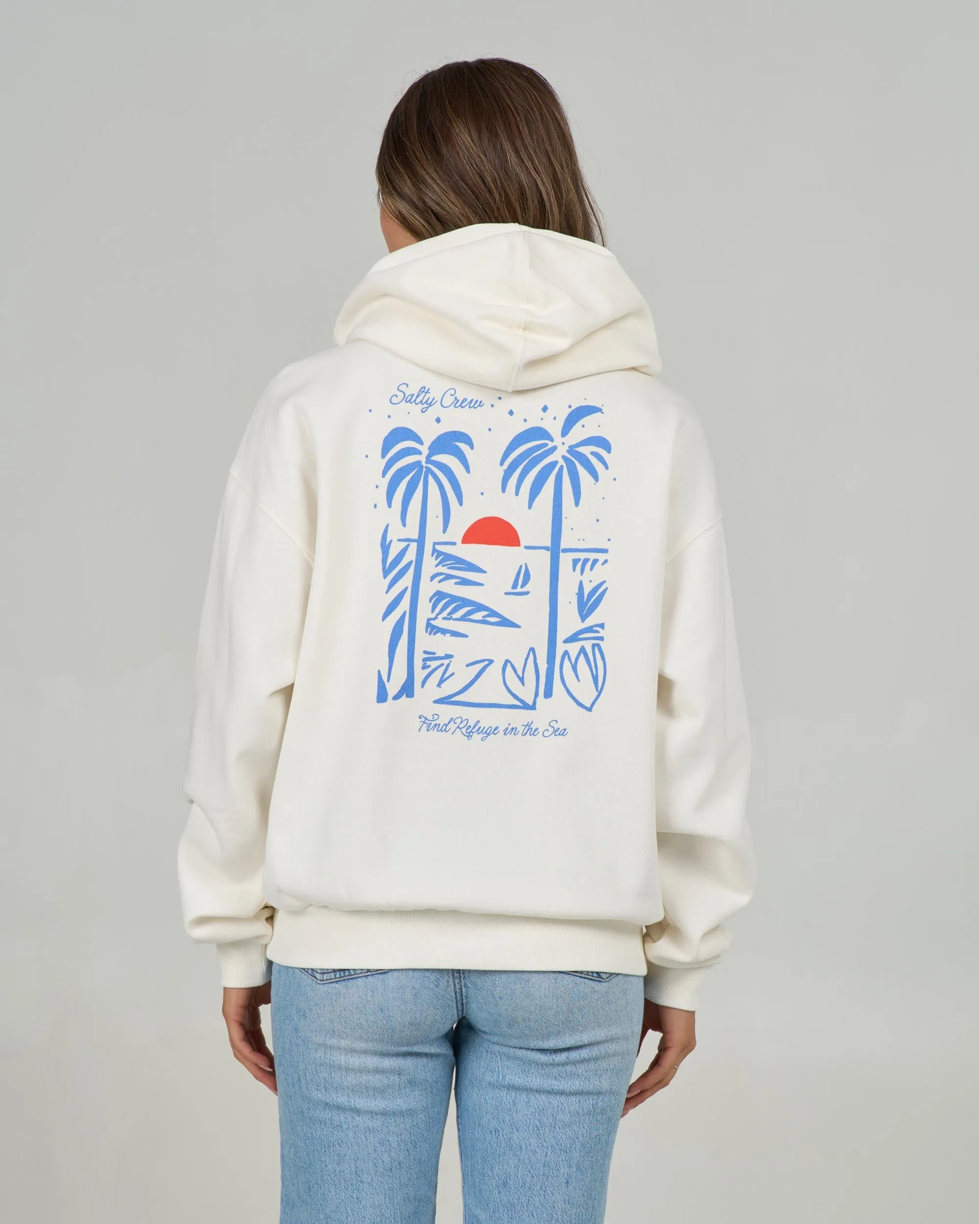 Geo Palm Hoody - Off White sold by Salty Crew product image thumbnail 2