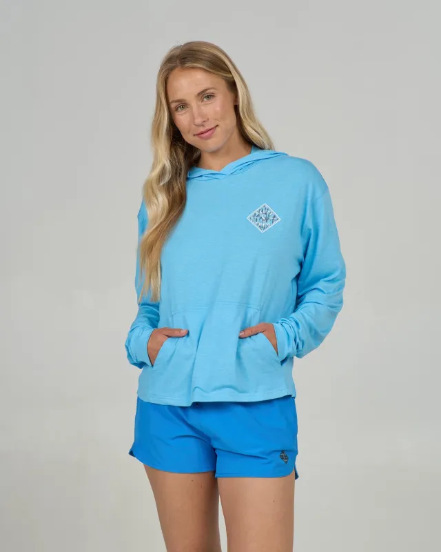 Tippet Fill Tech Hoody - Pool Blue made by Salty Crew