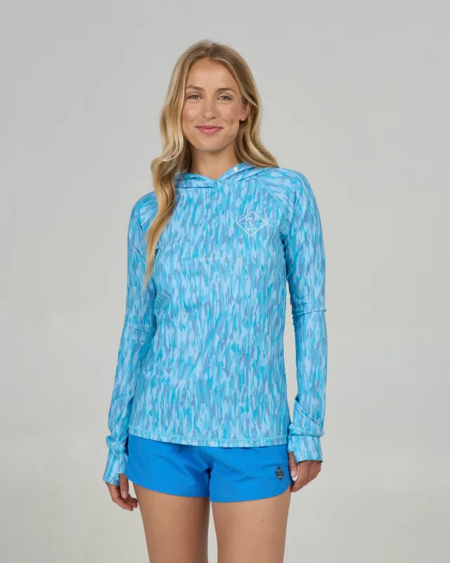 Apex Sunshirt - Pool Blue made by Salty Crew