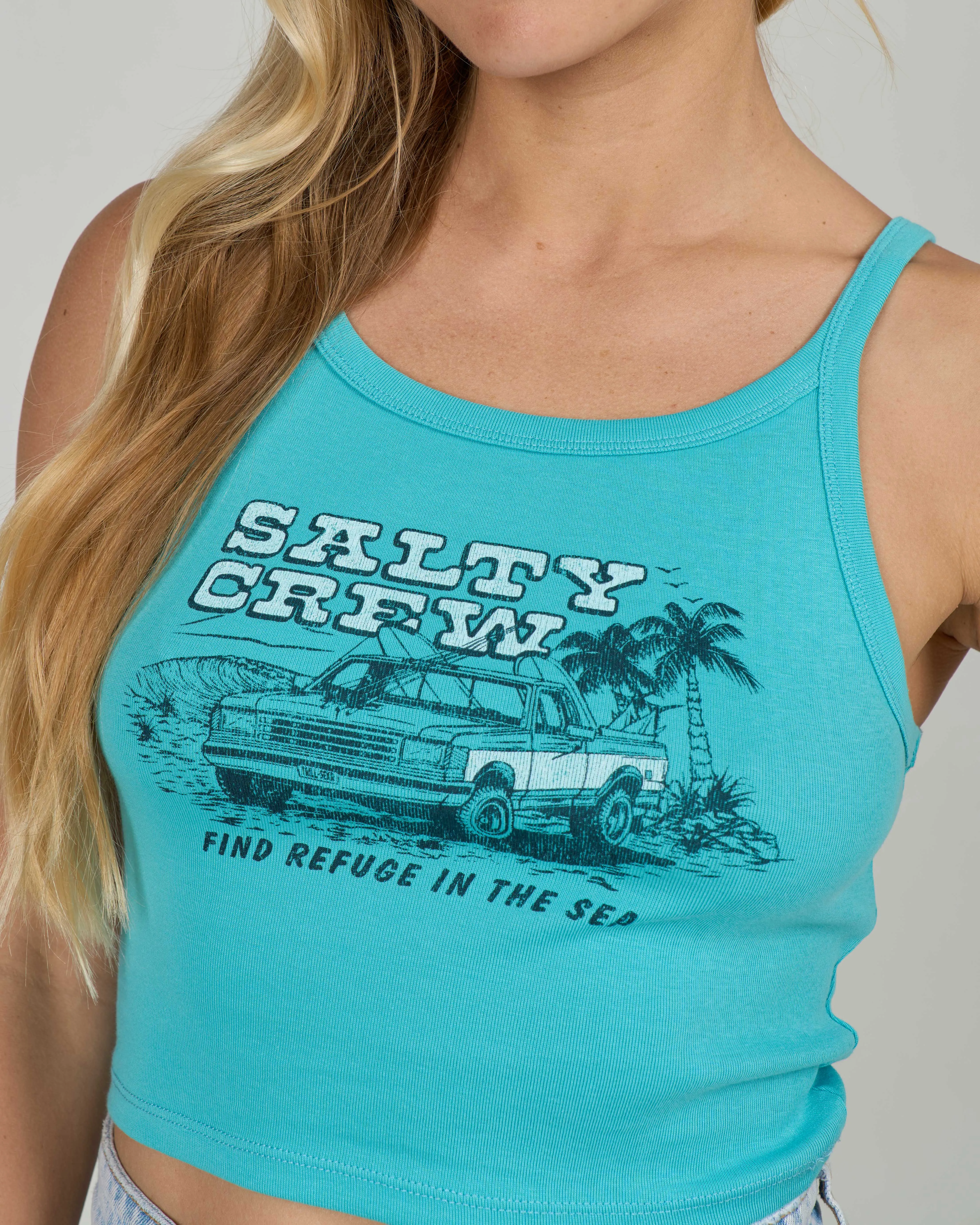 Truck Stop Tank - Turquoise sold by Salty Crew product image thumbnail 3