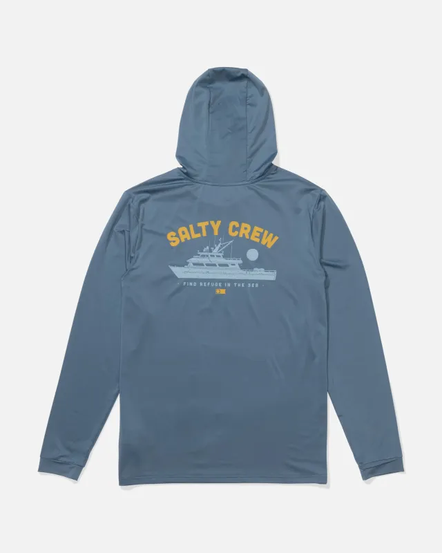 Overnight Hood Sunshirt - Pilot sold by Salty Crew