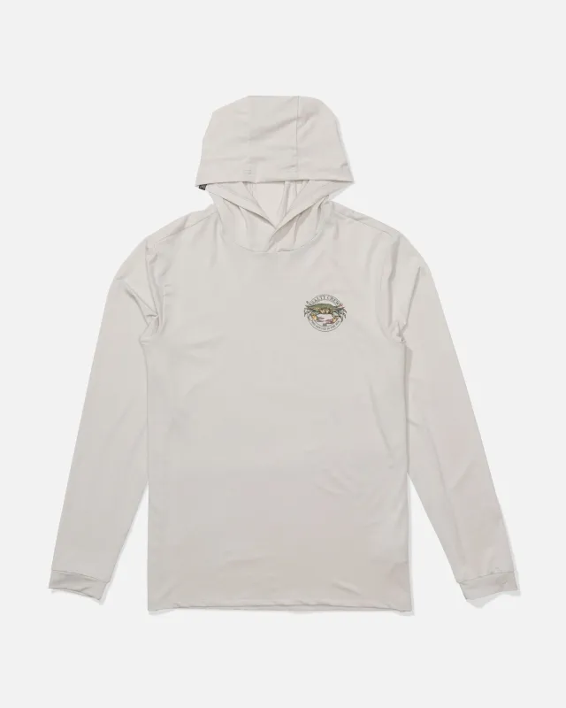 Jimmy Hooded Sunshirt - Athletic Heather sold by Salty Crew