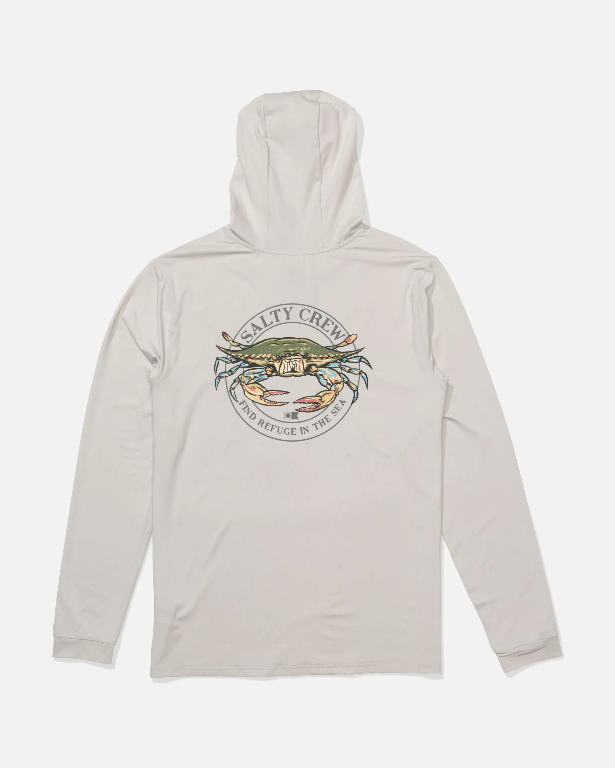 Jimmy Hooded Sunshirt - Athletic Heather sold by Salty Crew product image thumbnail 2