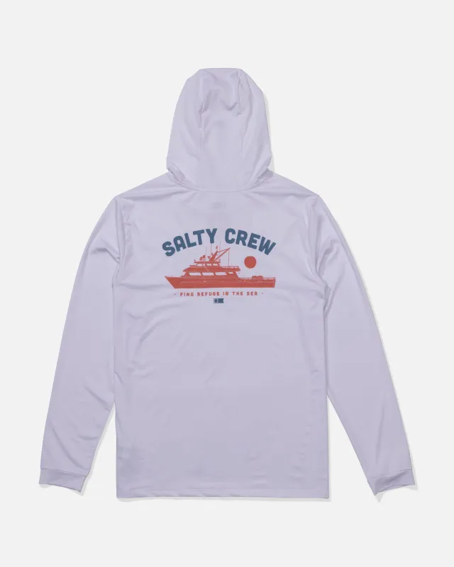 Overnight Hood Sunshirt - White made by Salty Crew