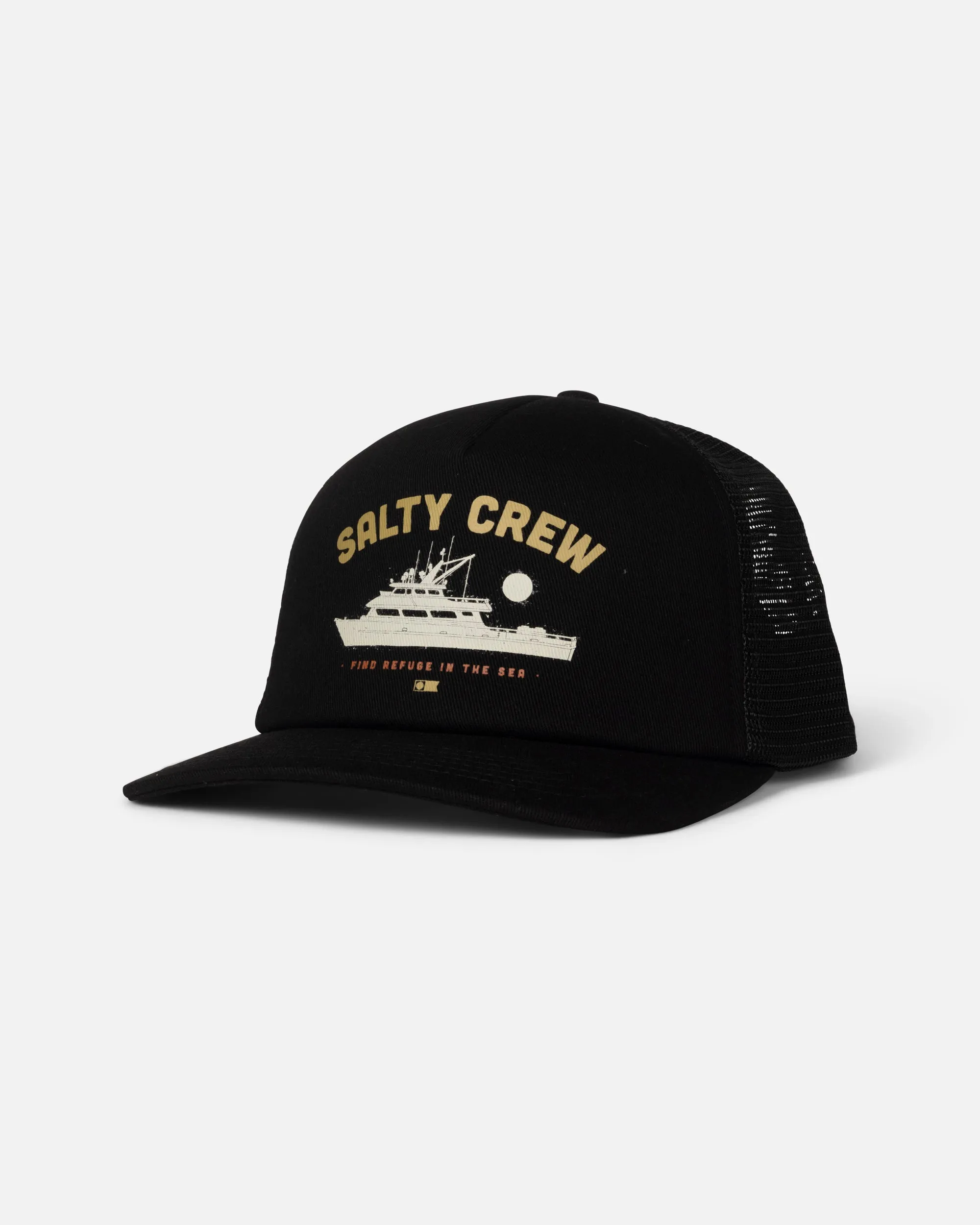 Good Times Foamie Trucker - True Black sold by Salty Crew