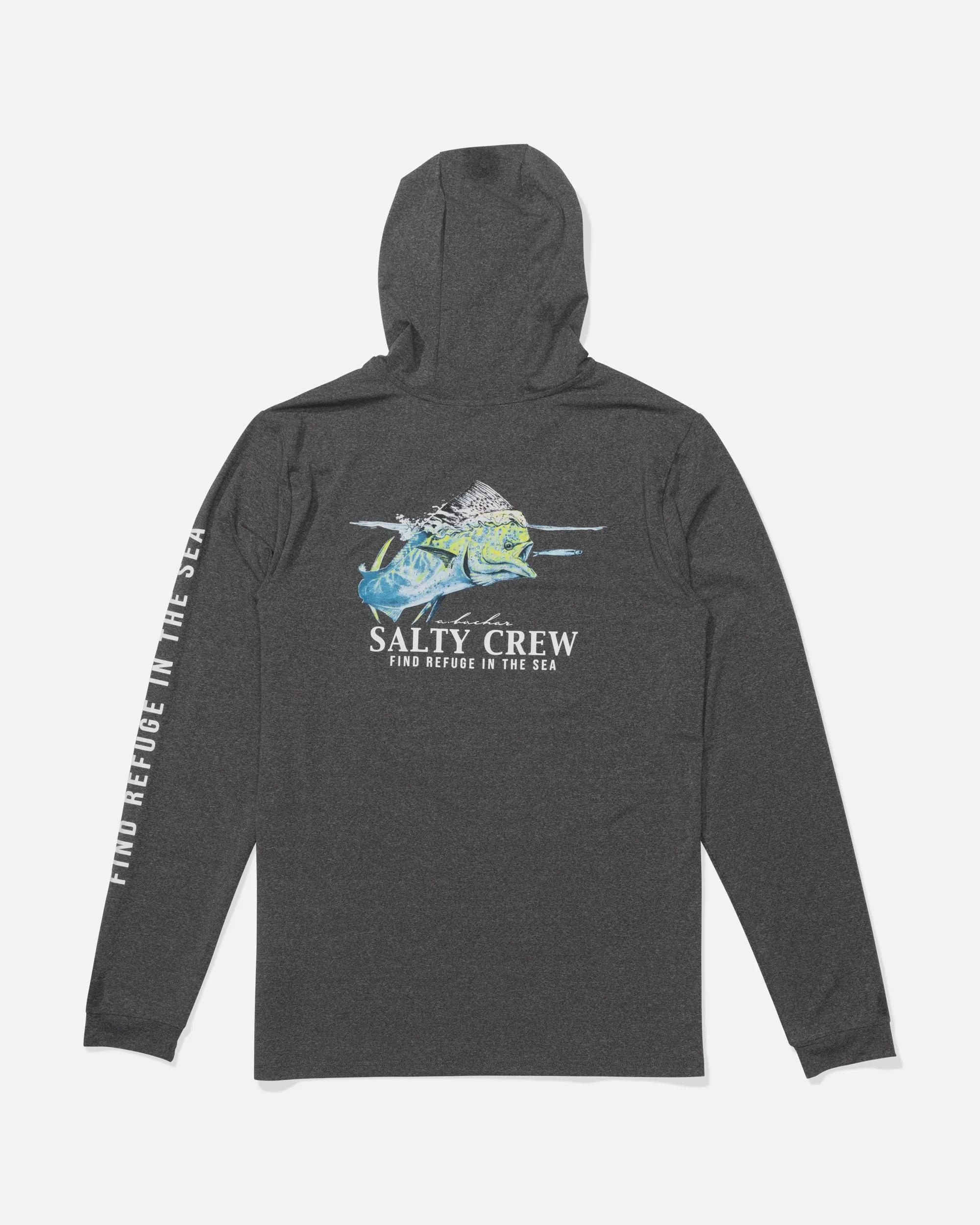 Surface Hood Sunshirt - Charcoal Heather sold by Salty Crew
