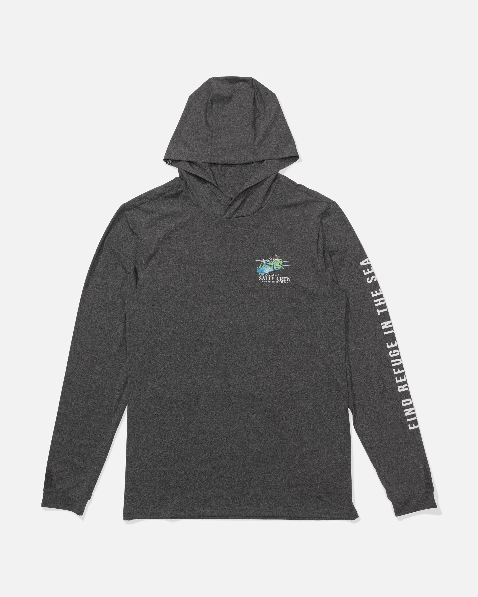 Surface Hood Sunshirt - Charcoal Heather sold by Salty Crew product image thumbnail 2