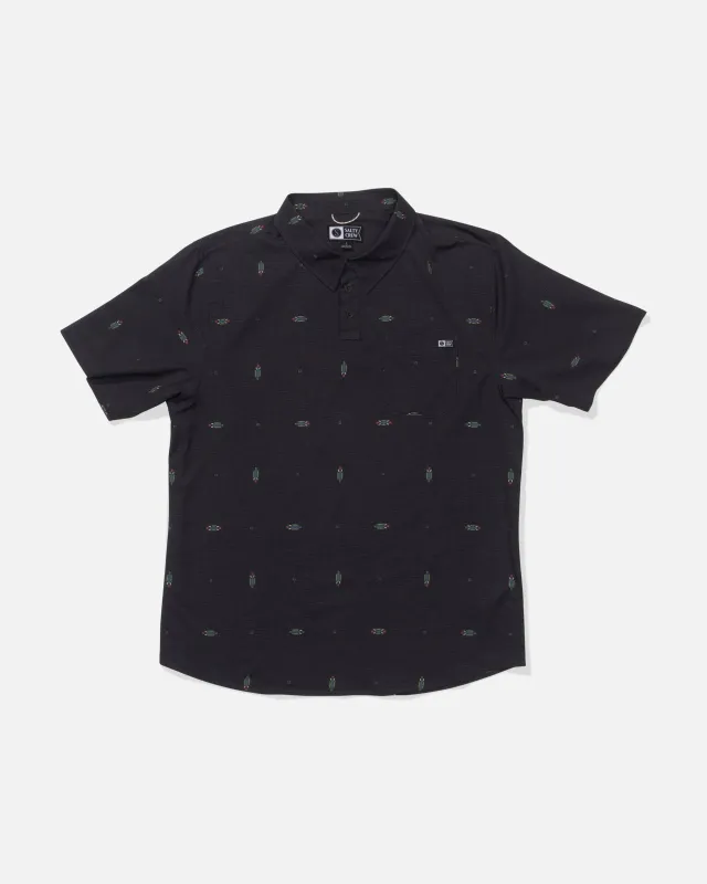 Breezer Perforated Polo - Black sold by Salty Crew
