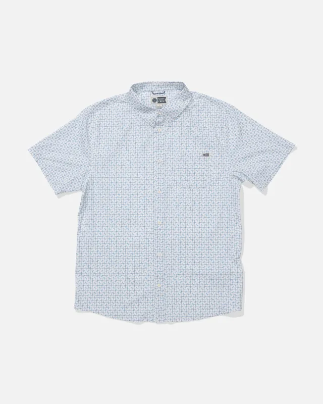 Breezer Perforated Button Up - Off White sold by Salty Crew