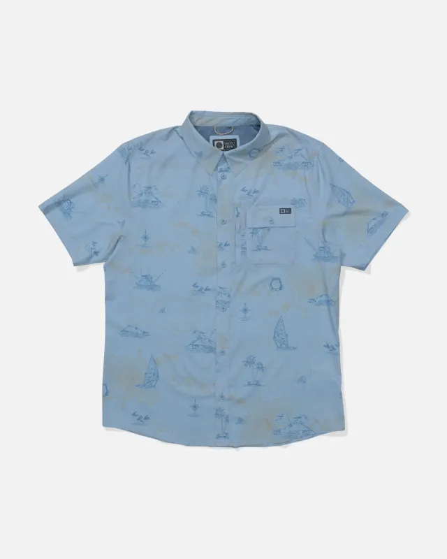 Flagship UV Button Up - Clear Sky sold by Salty Crew