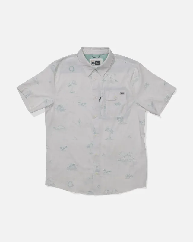 Flagship UV Button Up - White sold by Salty Crew