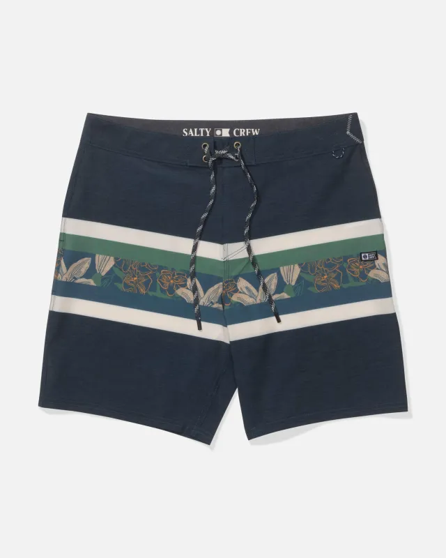Crew 19" Stripe Boardshort - Cast Blue sold by Salty Crew