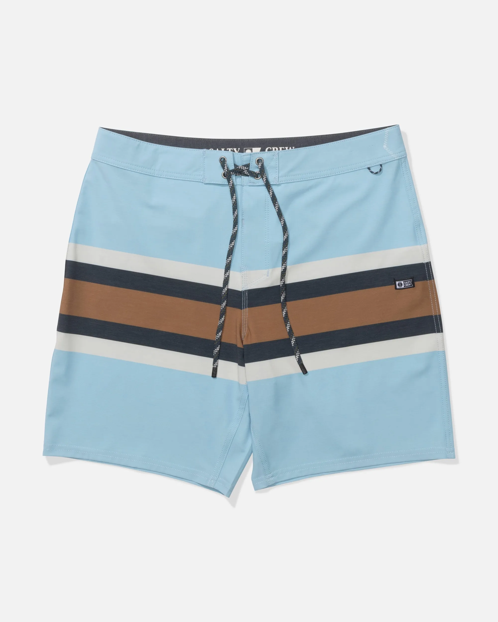 Crew 19" Stripe Boardshort - Clear Sky sold by Salty Crew