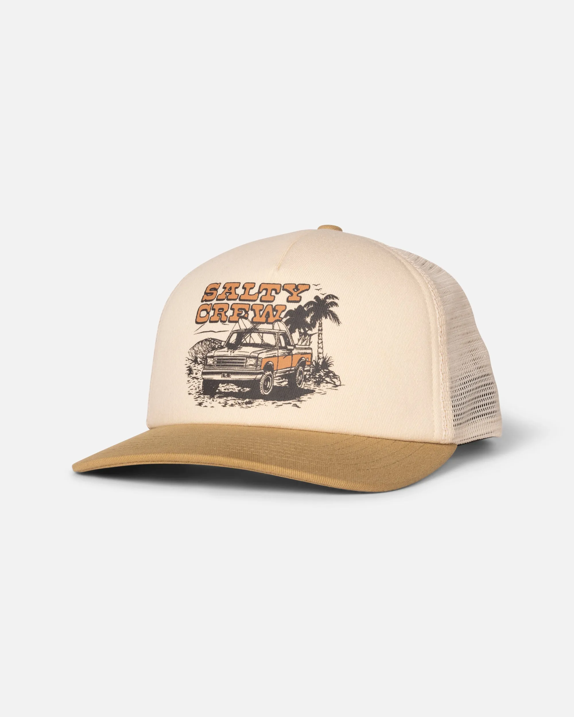Good Times Foamie Trucker - Off White/Khaki sold by Salty Crew