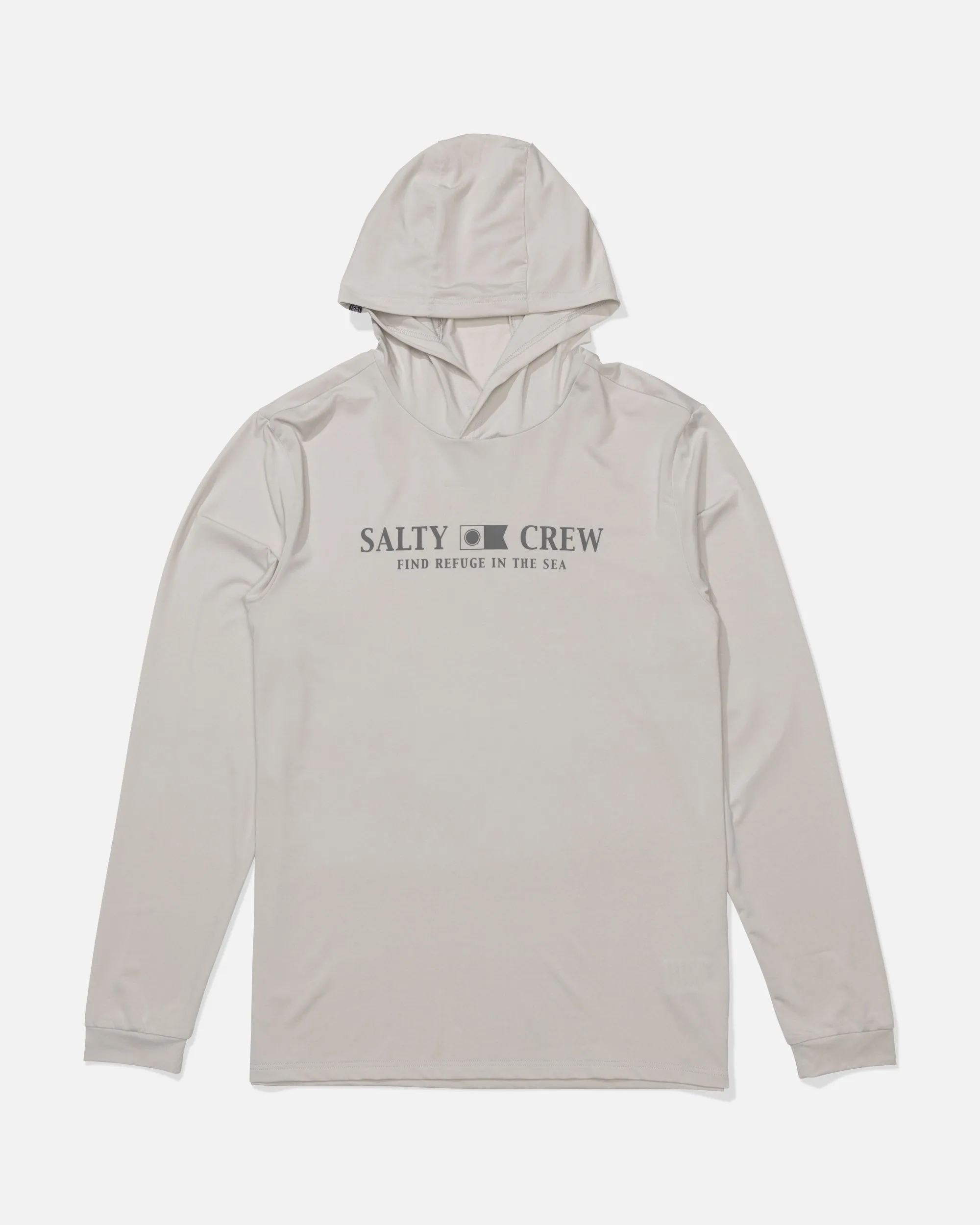 Flagship Hood Sunshirt - Athletic Heather sold by Salty Crew