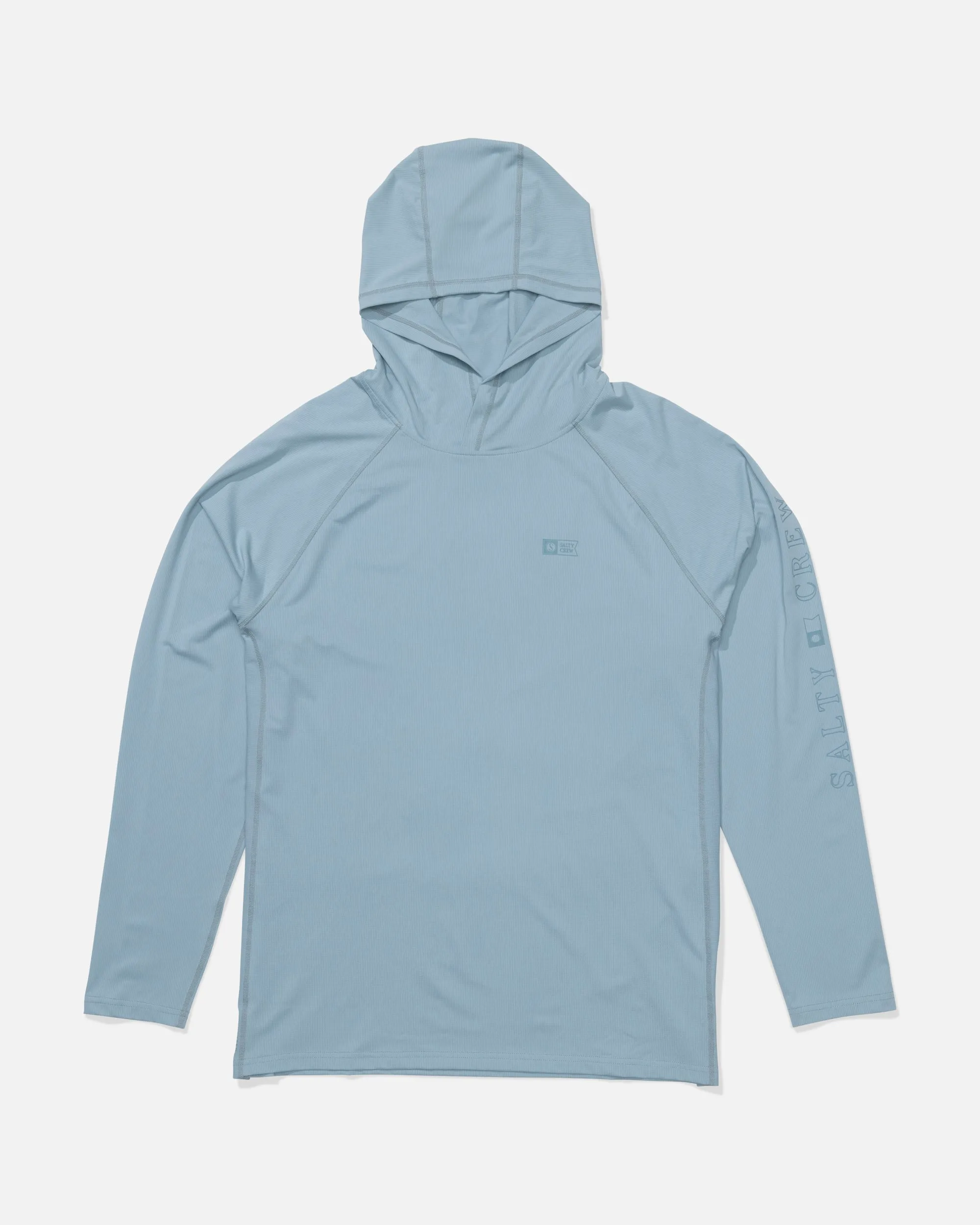 Apex Perforated Sunshirt - Mineral Blue sold by Salty Crew