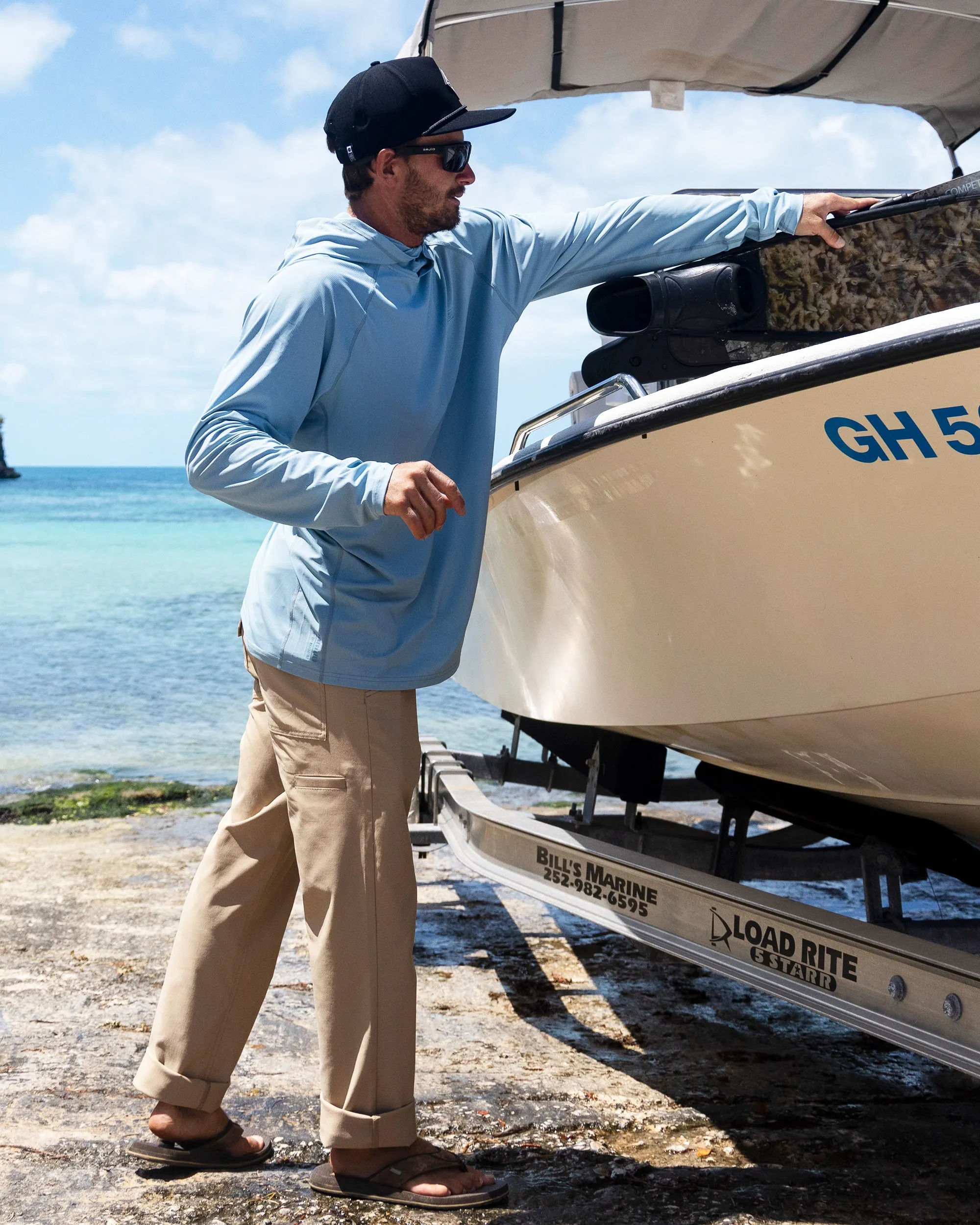 Transom Tech Pants - Khaki sold by Salty Crew product image thumbnail 3