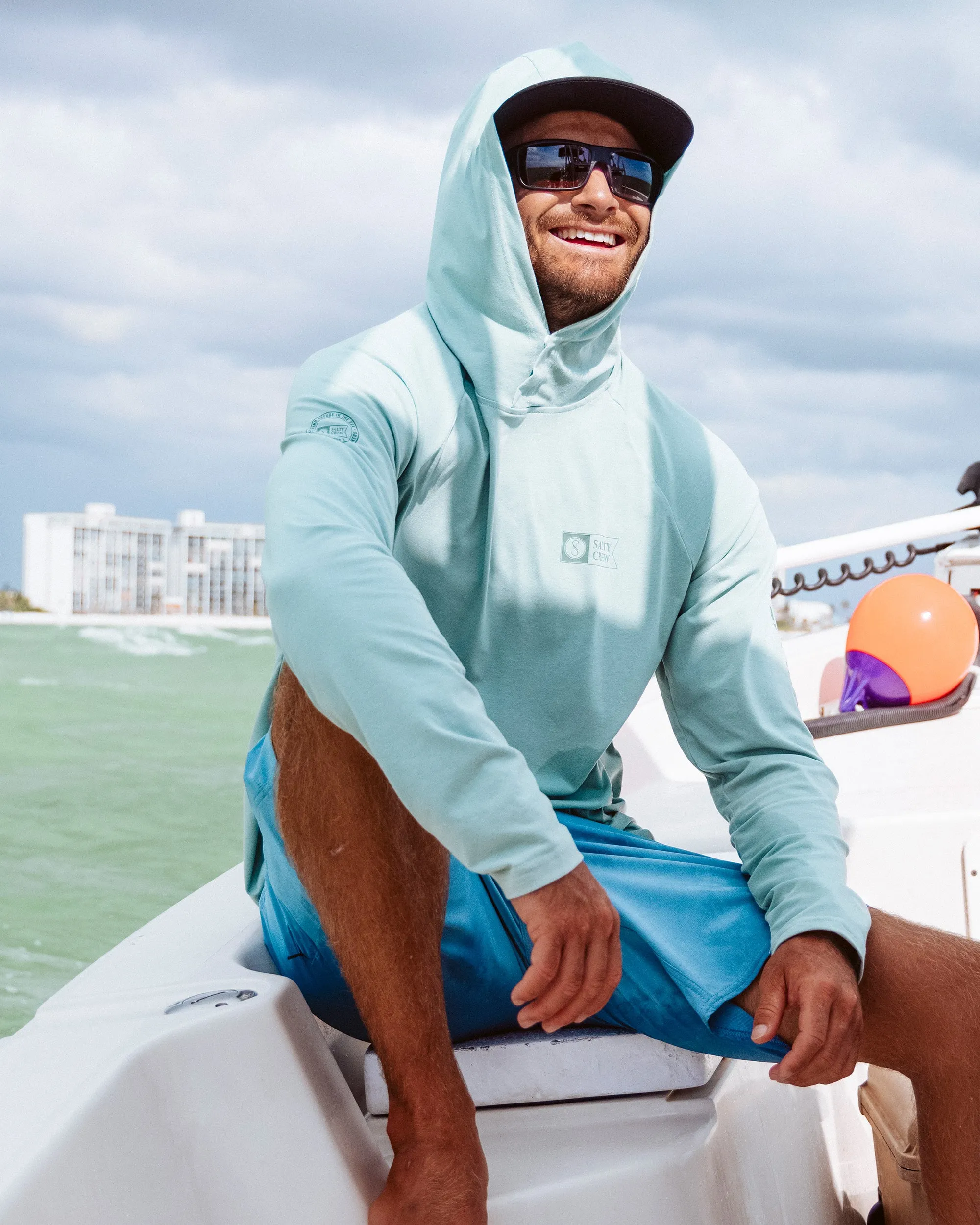 Mariner Lite UV Hoodie - Marine sold by Salty Crew product image thumbnail 3