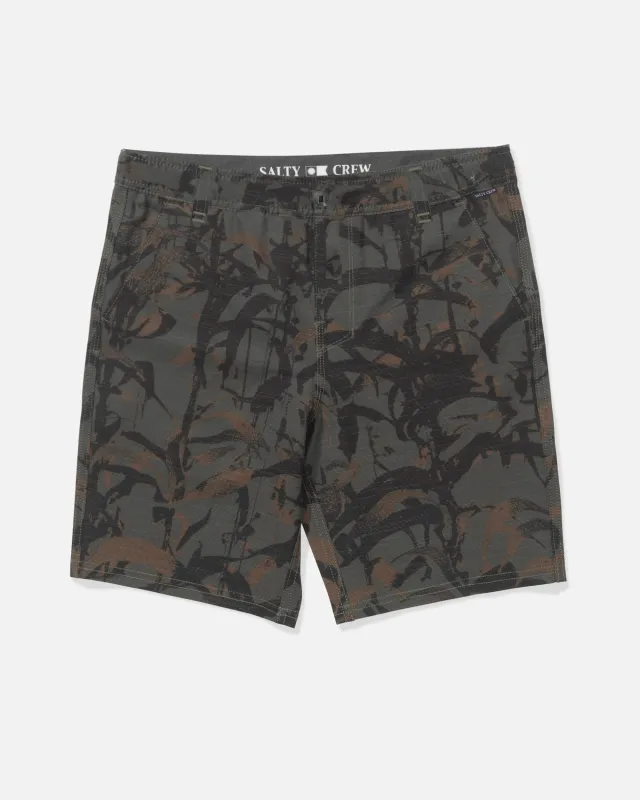 Drifter 19" Slub Hybrid Short - Dark Kelp Camo sold by Salty Crew