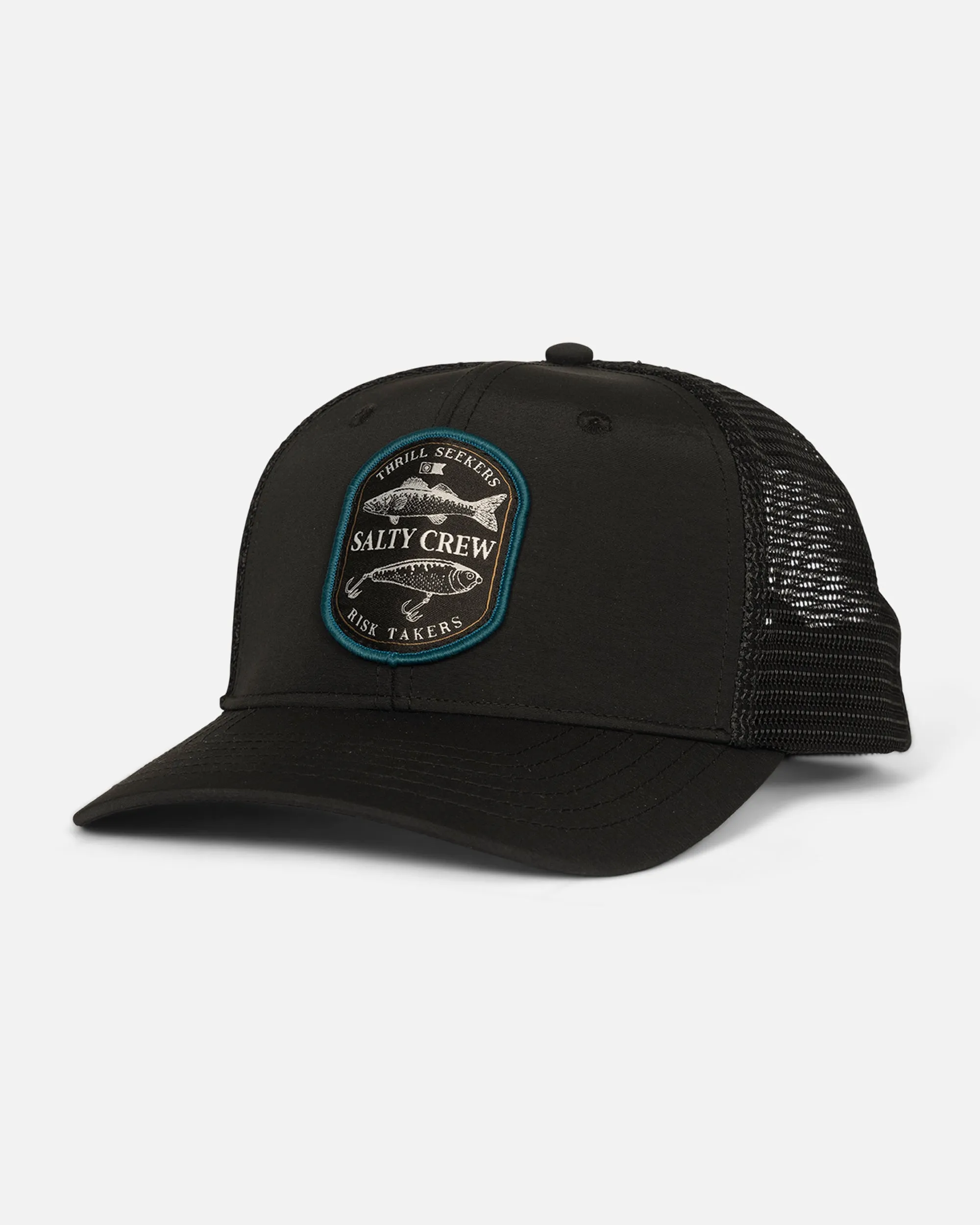 Baited Retro Trucker Hat - Black sold by Salty Crew