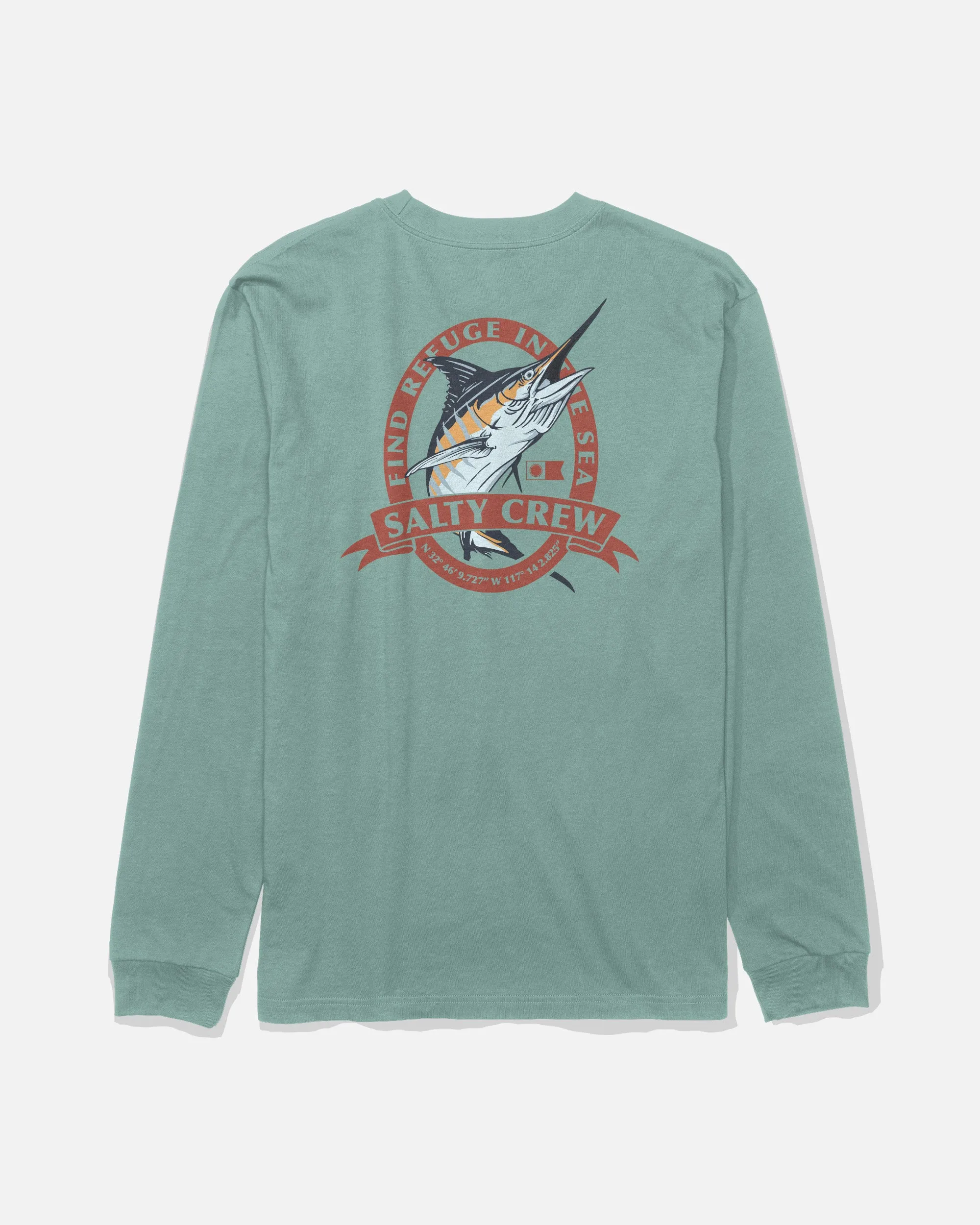Bill Club Long Sleeve Tee - Mackerel sold by Salty Crew