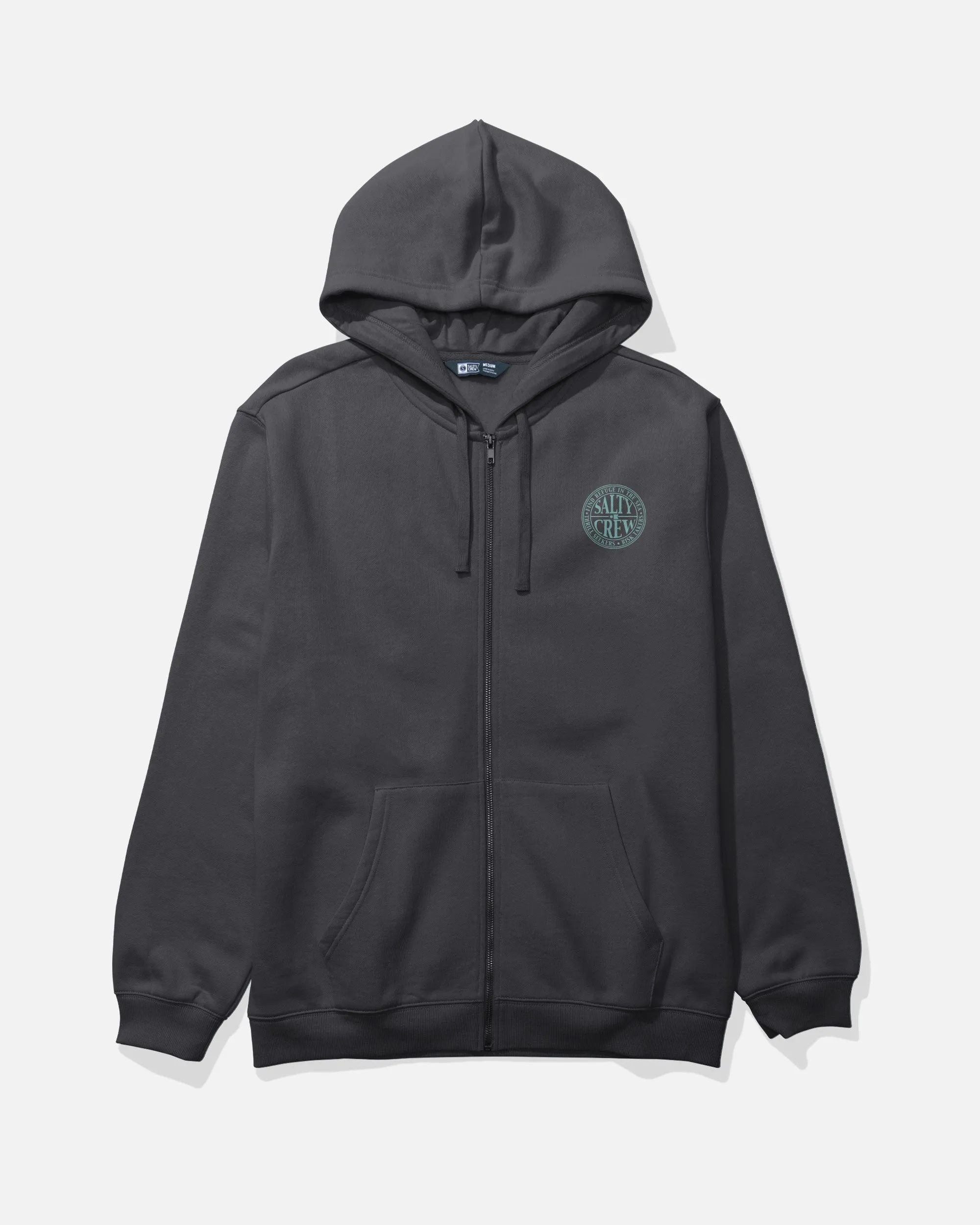 Global Zip Fleece Hoodie - Black sold by Salty Crew product image thumbnail 2