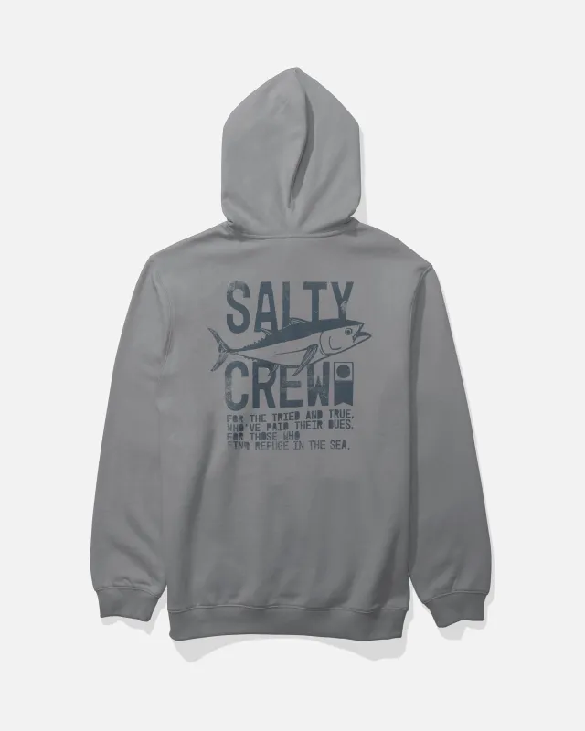 Tried And True Fleece Hoodie - Shark Skin made by Salty Crew