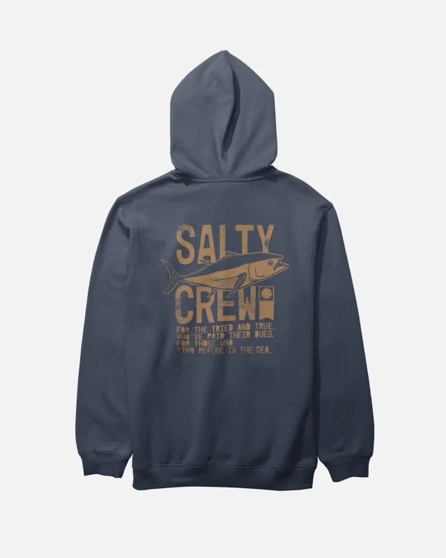Tried And True Fleece Hoodie - Navy sold by Salty Crew