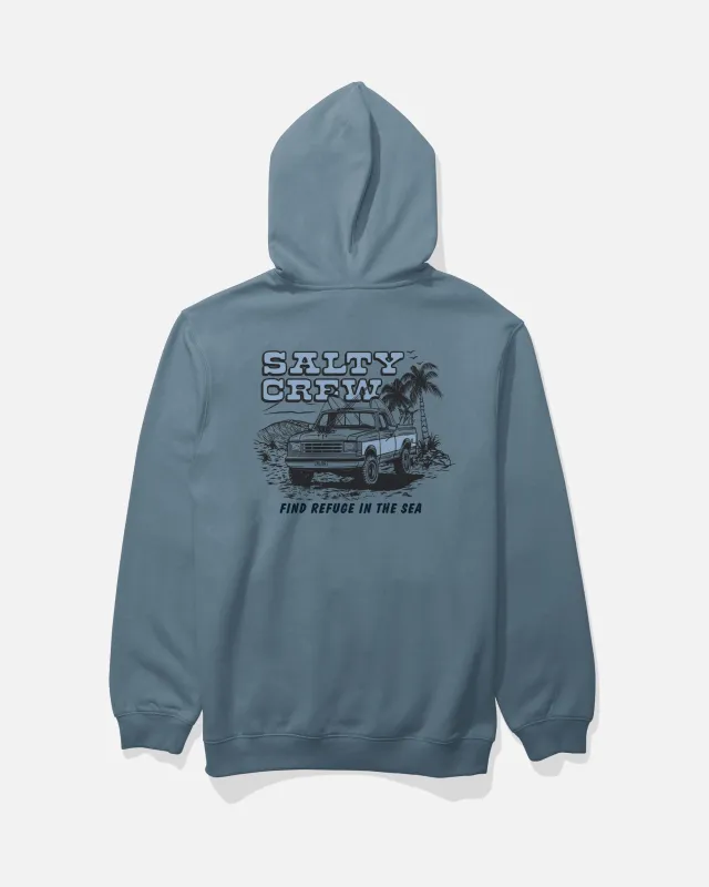 Truck Stop Fleece Hoodie - Slate sold by Salty Crew
