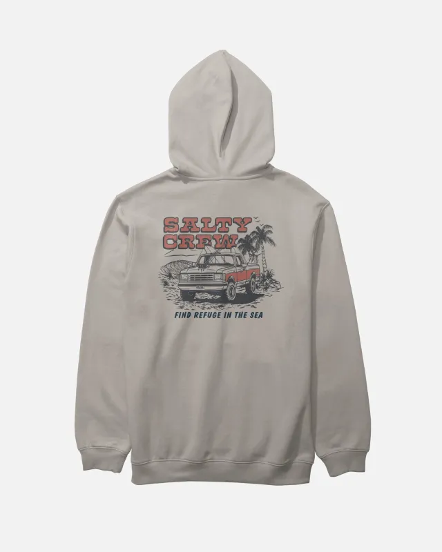 Truck Stop Fleece Hoodie - Stone made by Salty Crew