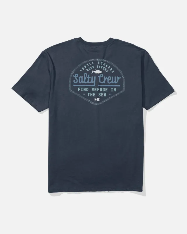 Border Fill Classic Tee - Navy sold by Salty Crew