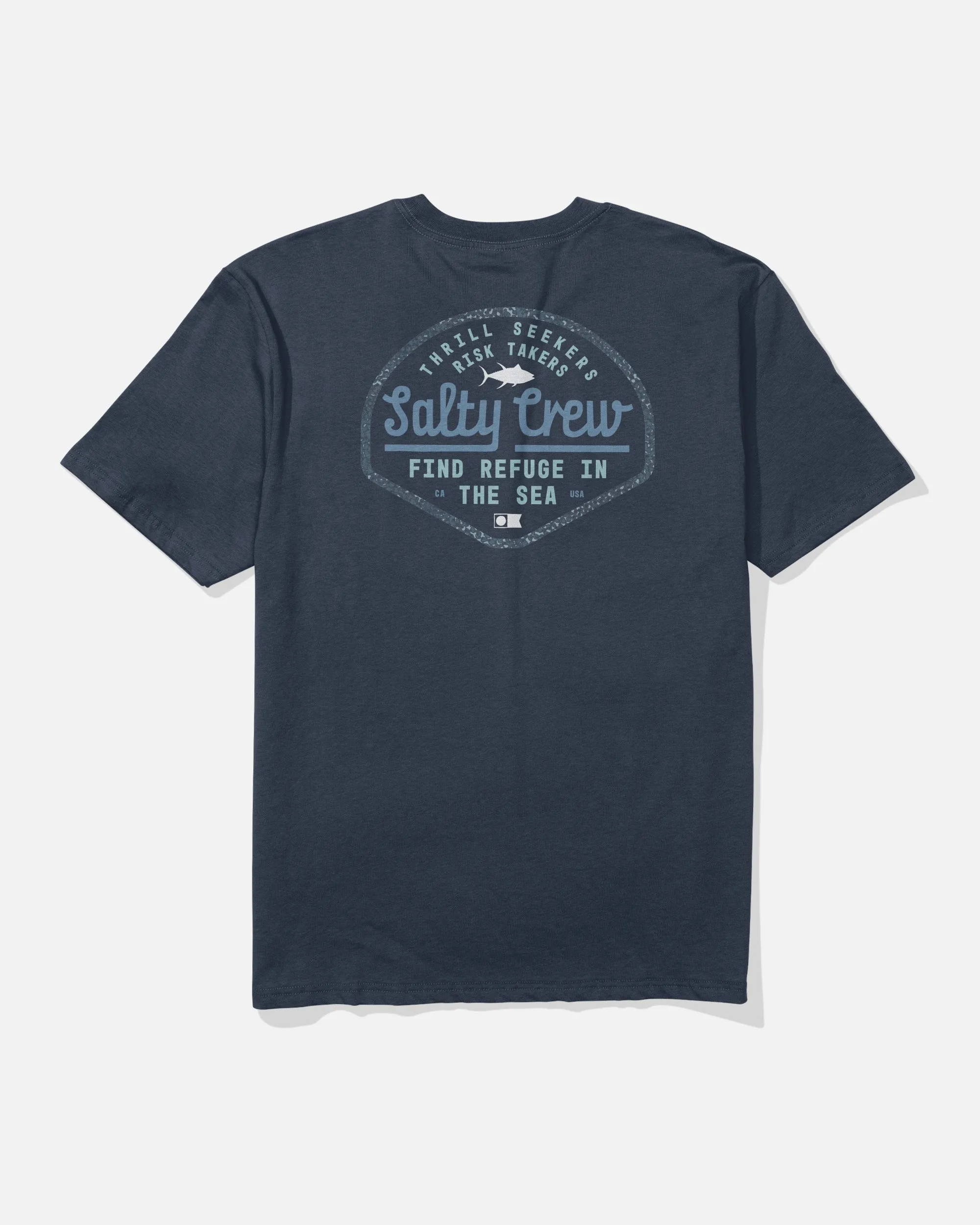 Border Fill Classic Tee - Navy sold by Salty Crew