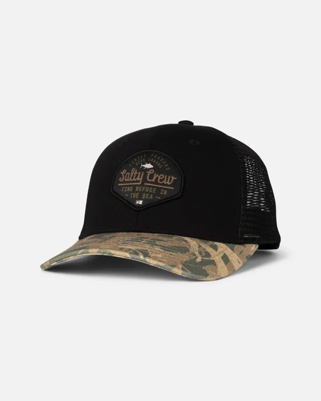 Border Trucker - Black Camo made by Salty Crew