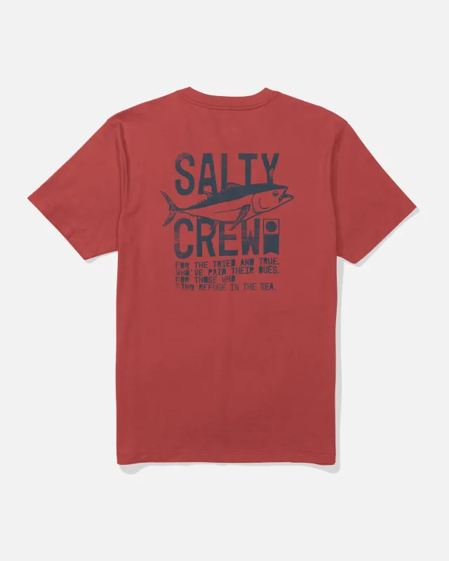 Tried And True Tee - Washed Red made by Salty Crew