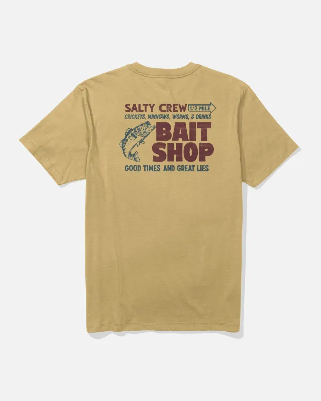 Bait Shop Tee - Mineral Yellow sold by Salty Crew
