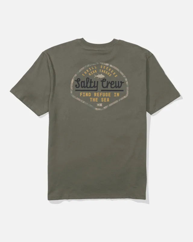 Border Fill Classic Tee - Dusty Olive made by Salty Crew