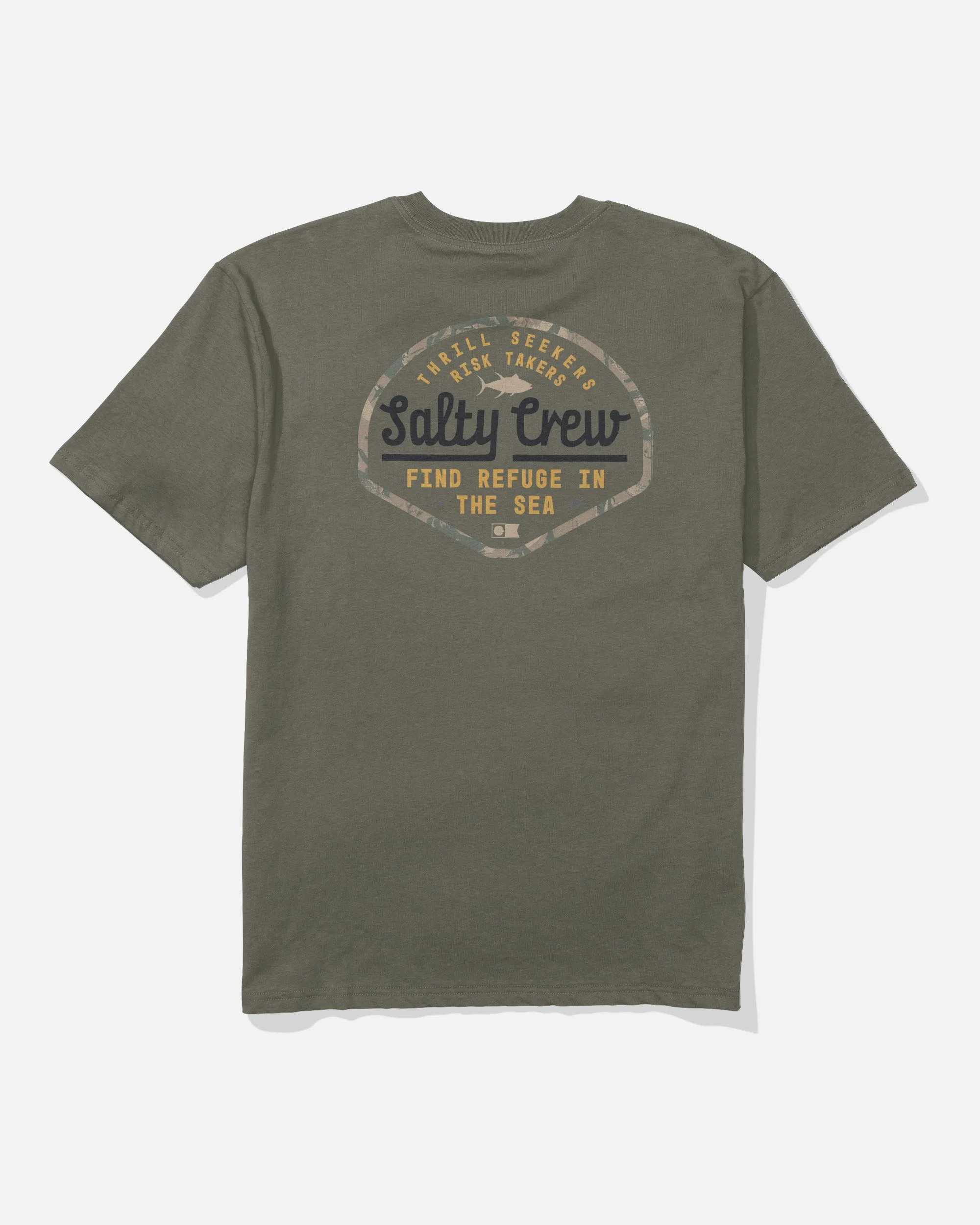 Border Fill Classic Tee - Dusty Olive sold by Salty Crew