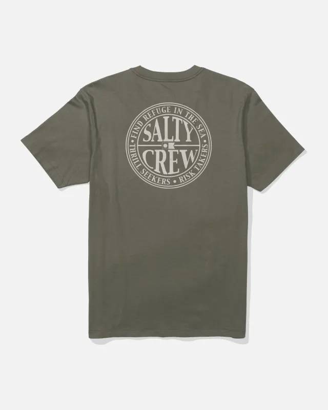 Global Tee - Dusty Olive sold by Salty Crew