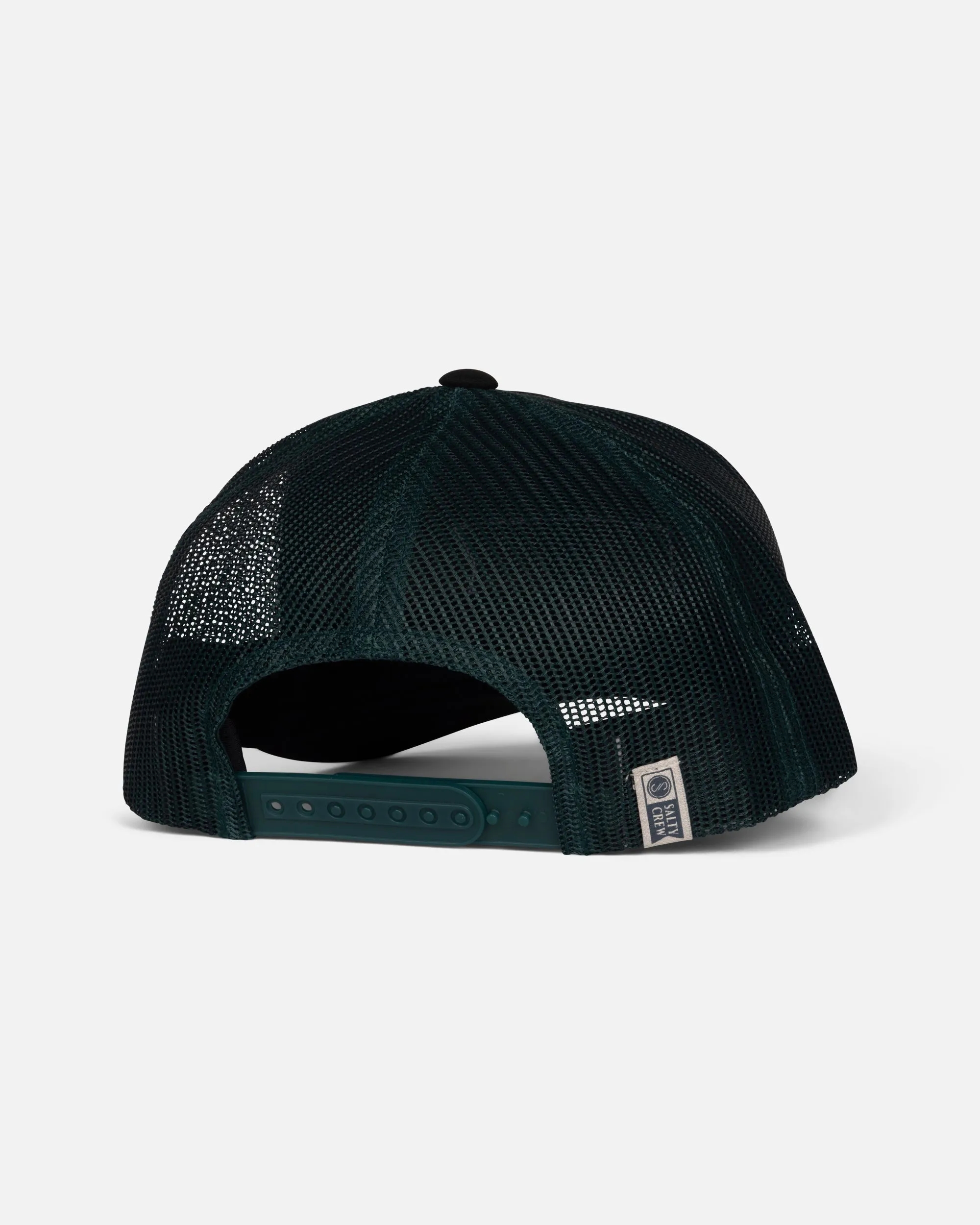 Pinnacle 2 Retro Trucker Hat - Black/Hydro sold by Salty Crew product image thumbnail 2