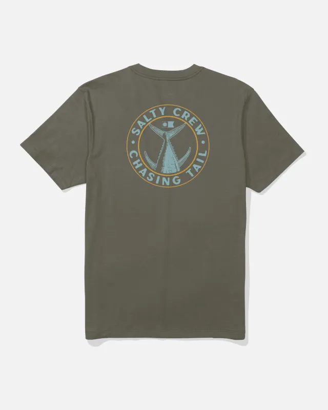 Tailgate Tee - Dusty Olive sold by Salty Crew