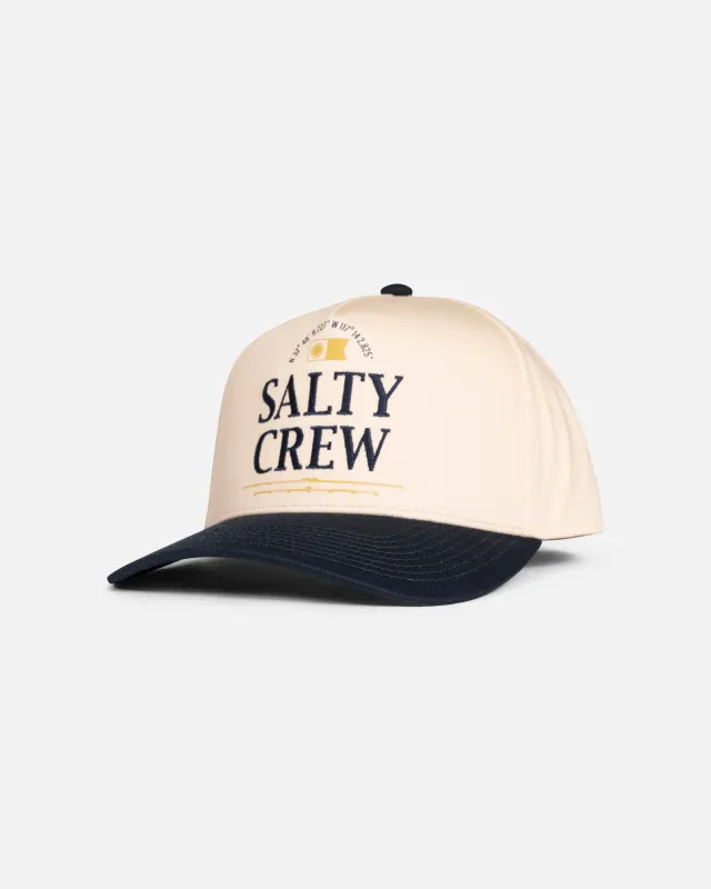 Coordinates Snapback Hat - Off White / Navy sold by Salty Crew
